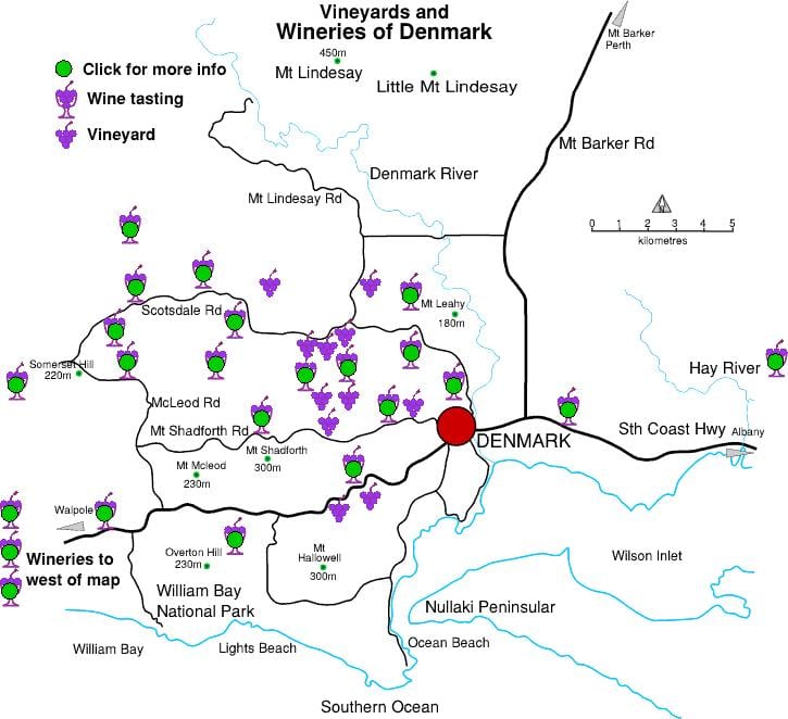 Mapa de dinamarca bodegas 