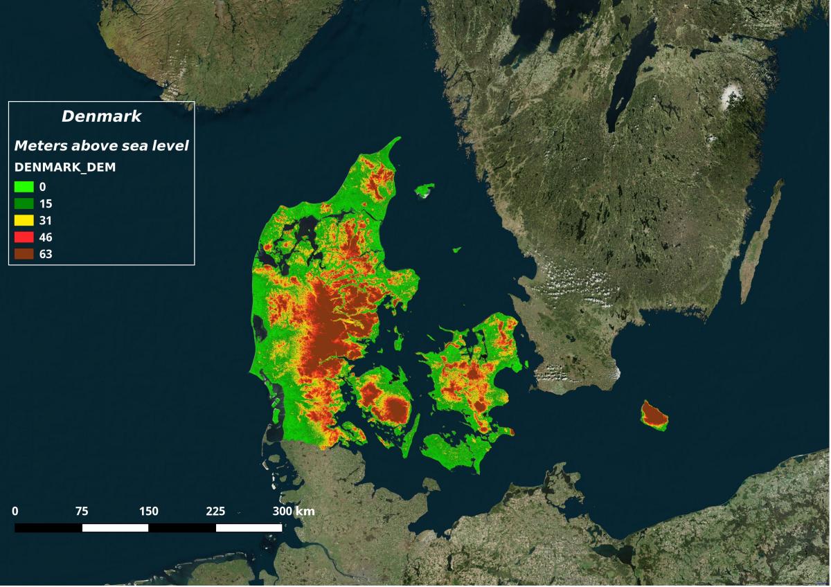 Mapa de dinamarca climático 
