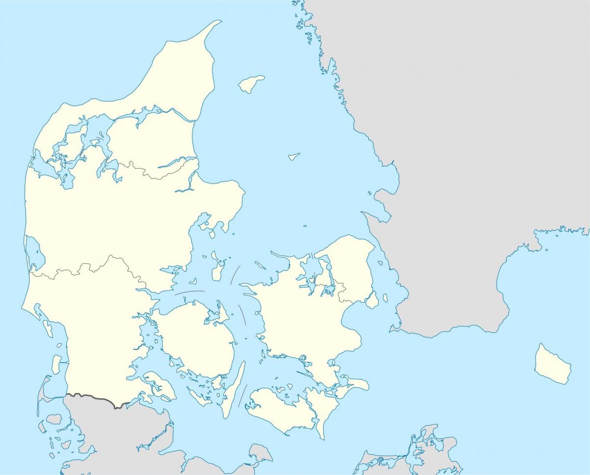 Mapa de dinamarca de vector