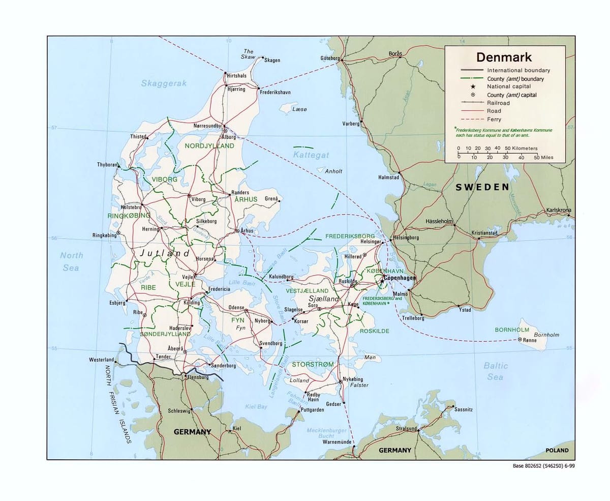 Mapa de dinamarca de ocean beach holiday park 