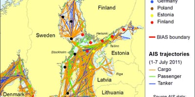 Mapa de dinamarca de la encuesta y la asignación de