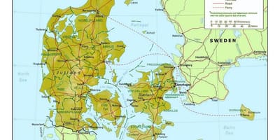 Mapa de dinamarca kommune