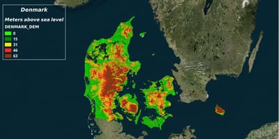 Mapa de dinamarca climático 