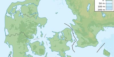 Mapa de dinamarca de elevación