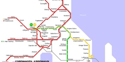 Mapa de dinamarca de metro 