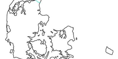 Mapa en blanco de dinamarca