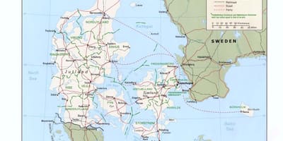 Mapa de dinamarca de ocean beach holiday park 