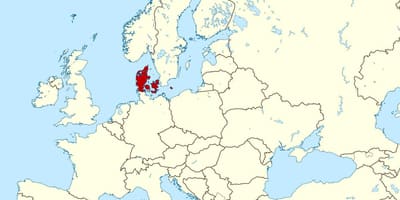 Mapa de dinamarca ubicación en el mundo 